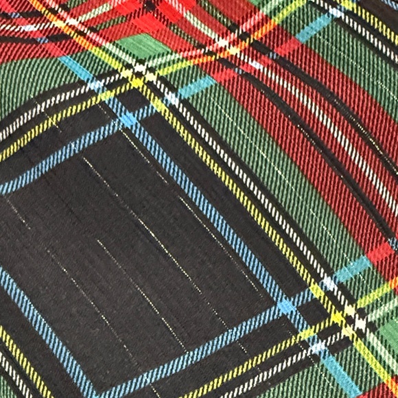 J. Crew Tartan Plaid Ruffle Neckline Sleeveless Top - Picture 6 of 9